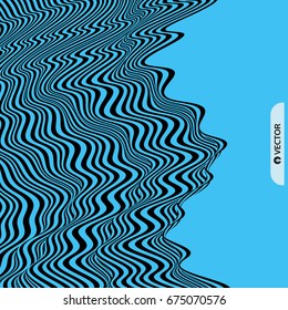 Abstract 3D geometrical background. Pattern with optical illusion. Vector illustration.