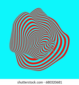 Abstract 3D geometrical background. Pattern with optical illusion. Vector illustration.