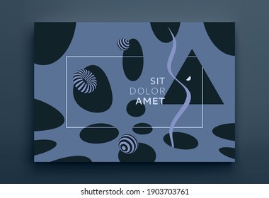 Abstract 3D geometrical background. Vector illustration in futuristic style. Design for banner, flyer, poster, cover or brochure.
