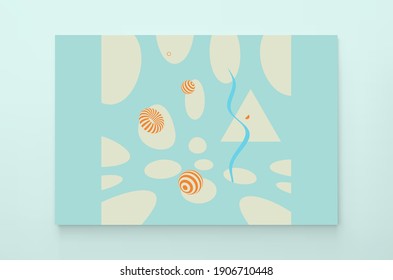 Abstrakter geometrischer 3D-Hintergrund. Vektorgrafik im futuristischen Stil. Design für Banner, Flyer, Poster, Cover oder Broschüre.