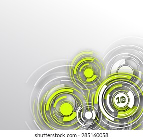 Abstract 3D Geometrical circle Design, eps10 vector