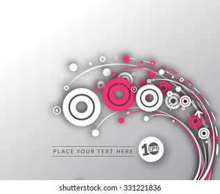 Abstract 3D Geometrical Circle Design, eps10 vector