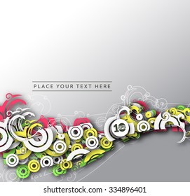 Abstract 3D Geometrical Circle Design, eps10 vector