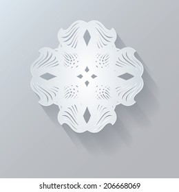 Abstract 3D Geometrical Design. Flower. Stylized  element. Background  for poster, flyer, cover, brochure.