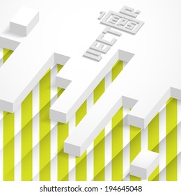 Abstract 3D Geometrical Design. Vector Illustration. Eps 10.