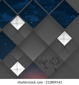 Abstract 3D Geometrical Design.  Vector Illustration. Eps 10