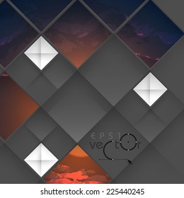 Abstract 3D Geometrical Design.  Vector Illustration. Eps 10