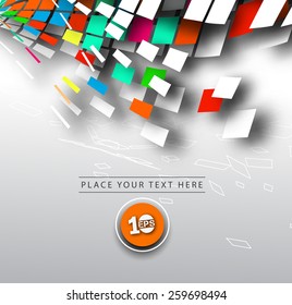 Abstract 3D Geometrical Mosaic Design, eps10 vector 
