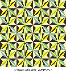 Abstract 3d geometrical polygonal background composed of triangles. Seamless vector illustration. Mosaic.  
