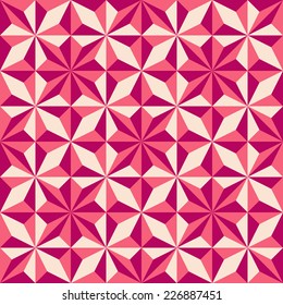 Abstract 3d geometrical polygonal background composed of triangles. Seamless vector illustration. Mosaic.  