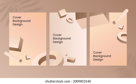 Resumen 3d forma geométrica gradiente dorado marrón a4 diseño de fondo de cubierta de lujo.