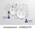Abstract 3D geometrical speech bubble with drawing business strategy plan concept idea, workflow layout, diagram, step up options, web banner template,  Vector illustration modern template design 