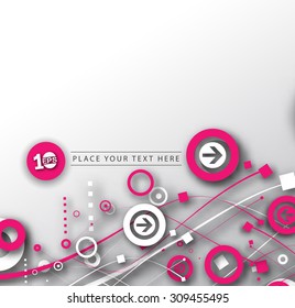 Abstract 3D Geometrical Srrow Design, eps10 vector