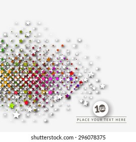 Abstract 3D Geometrical Star Design, eps10 vector