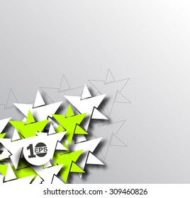 Abstract 3D Geometrical Star Design, eps10 vector