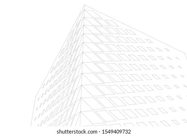 
abstract 3d geometry linear perspective