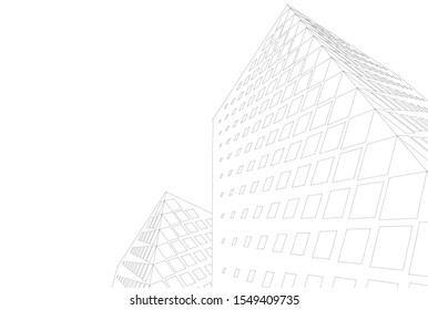 
abstract 3d geometry linear perspective