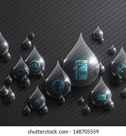 Abstract 3D Glass Droplets