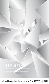 Abstract 3D glossy grey triangle graphic