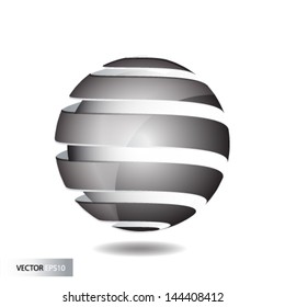 Abstract 3D glossy icon