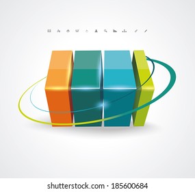 Abstract 3D glossy icon 