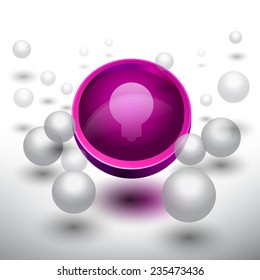 Abstract 3D glossy icon sets in Bulb idea Concept.EPS 10. can be use as icons, element, banner or background.