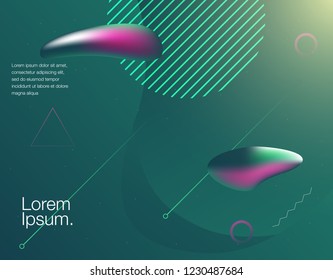 Abstract 3d Gradient Background with Colorful Liquid