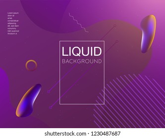 Abstract 3d Gradient Background with Colorful Liquid