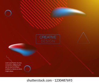 Abstract 3d Gradient Background with Colorful Liquid