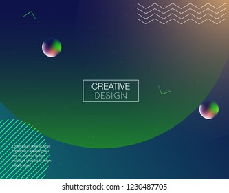 Abstract 3d Gradient Background with Colorful Liquid