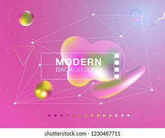 Abstract 3d Gradient Background with Colorful Liquid