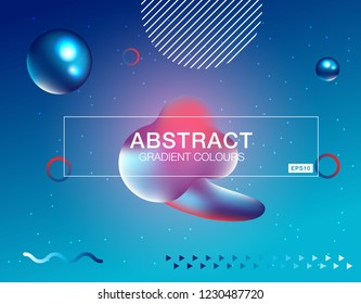 Abstract 3d Gradient Background with Colorful Liquid
