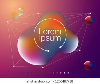 Abstract 3d Gradient Background with Colorful Liquid