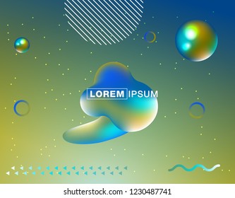 Abstract 3d Gradient Background with Colorful Liquid