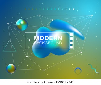 Abstract 3d Gradient Background with Colorful Liquid