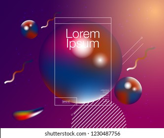 Abstract 3d Gradient Background with Colorful Liquid