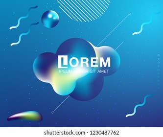 Abstract 3d Gradient Background with Colorful Liquid