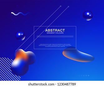 Abstract 3d Gradient Background with Colorful Liquid