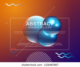 Abstract 3d Gradient Background with Colorful Liquid