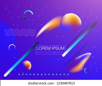 Abstract 3d Gradient Background with Colorful Liquid