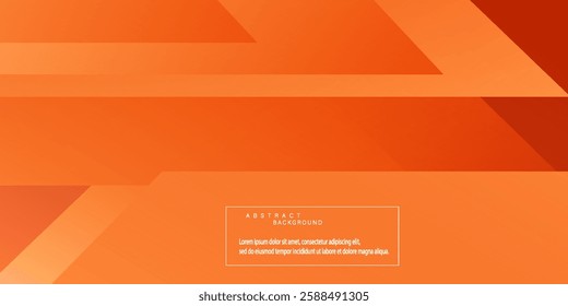 Abstract 3D gradient background in orange color with square overlapping design. Shadow design in simple style with lines. Smart design for your ads, posters and banners. eps10