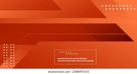 Abstract 3D gradient background in orange color with square overlapping design. Shadow design in simple style with lines. Smart design for your ads, posters and banners. eps10