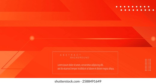 Abstract 3D gradient background in orange color with square overlapping design. Shadow design in simple style with lines. Smart design for your ads, posters and banners. eps10