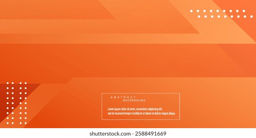 Abstract 3D gradient background in orange color with square overlapping design. Shadow design in simple style with lines. Smart design for your ads, posters and banners. eps10