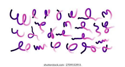Abstract 3D gradient color wave shapes forming swirling rainbow ribbons with fluid vibrant motion ideal for modern graphic design composition projects