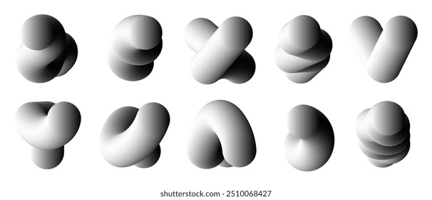 formas de gradiente 3d abstratas. Fundo de forma geométrica irregular para design