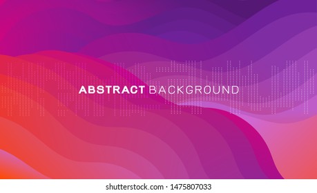 Abstract 3d gradient wavy shapes composition background.  Vector illustration