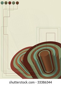 abstract 3D graph background with room for text