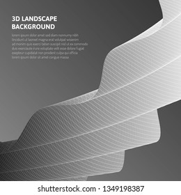 Abstract 3D graphics. Virtual reality and optical illusions.