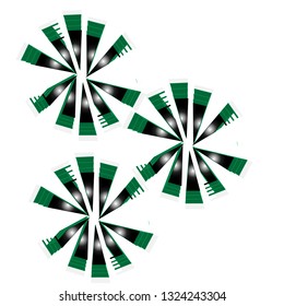 Abstract 3d green design
